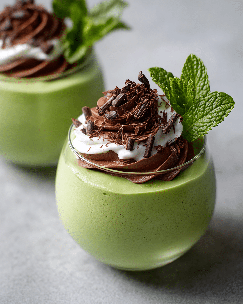 Mint Chocolate Avocado Mousse