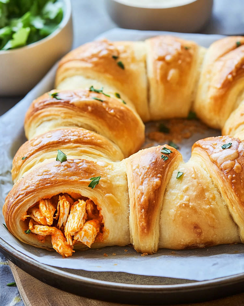 Spicy Buffalo Chicken Crescent Roll