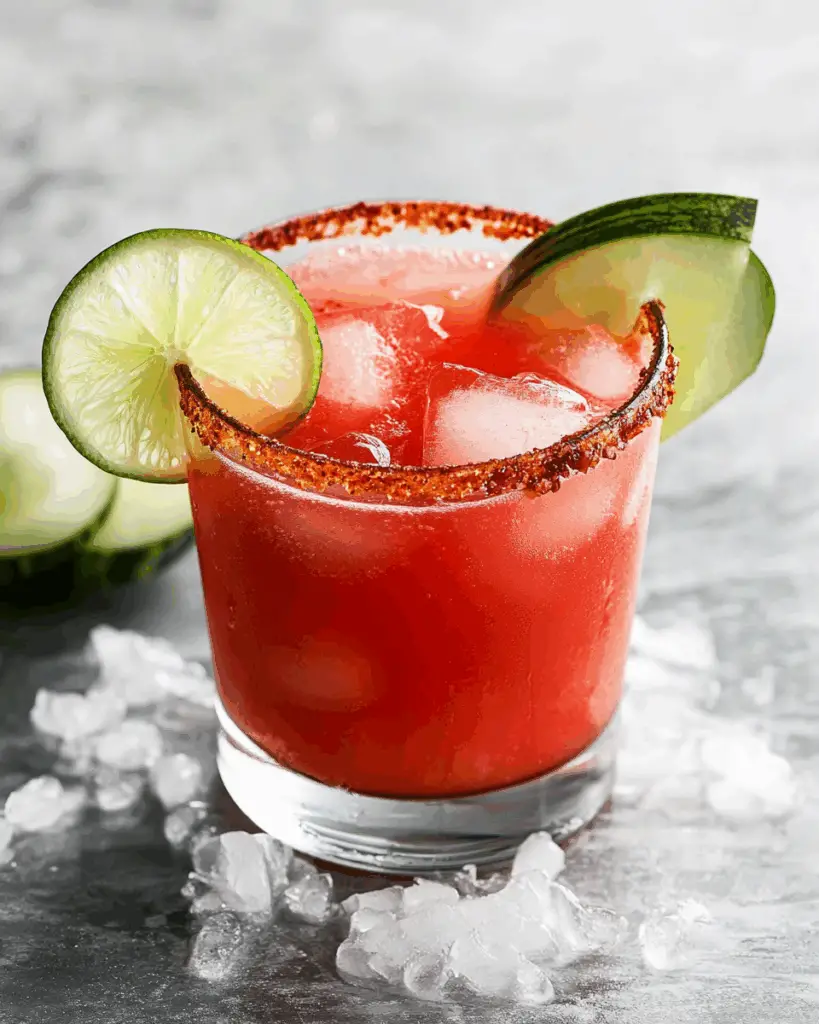 Easy Spicy Watermelon Margarita
