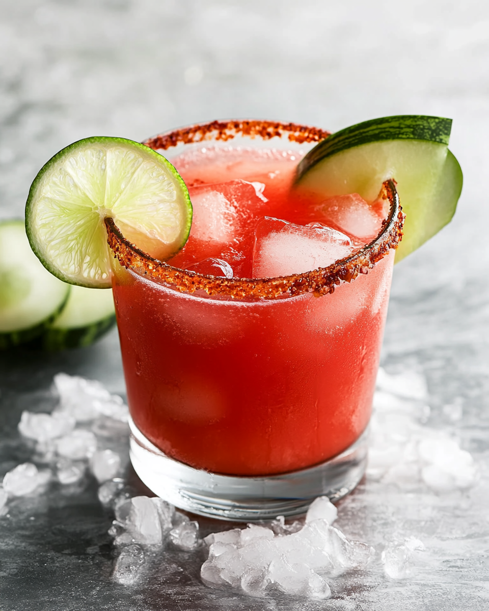 Easy Spicy Watermelon Margarita