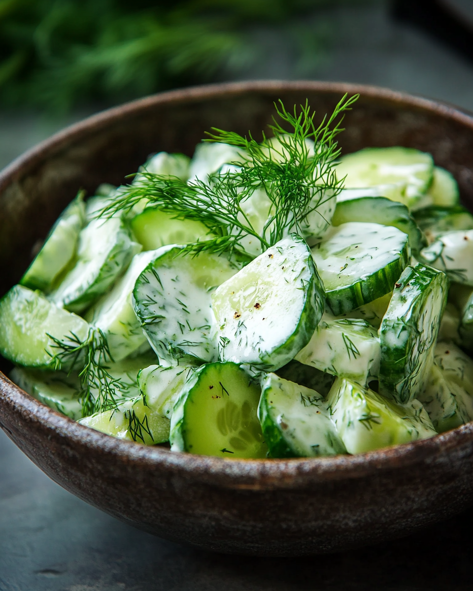 Creamy Cucumber Dill Salad