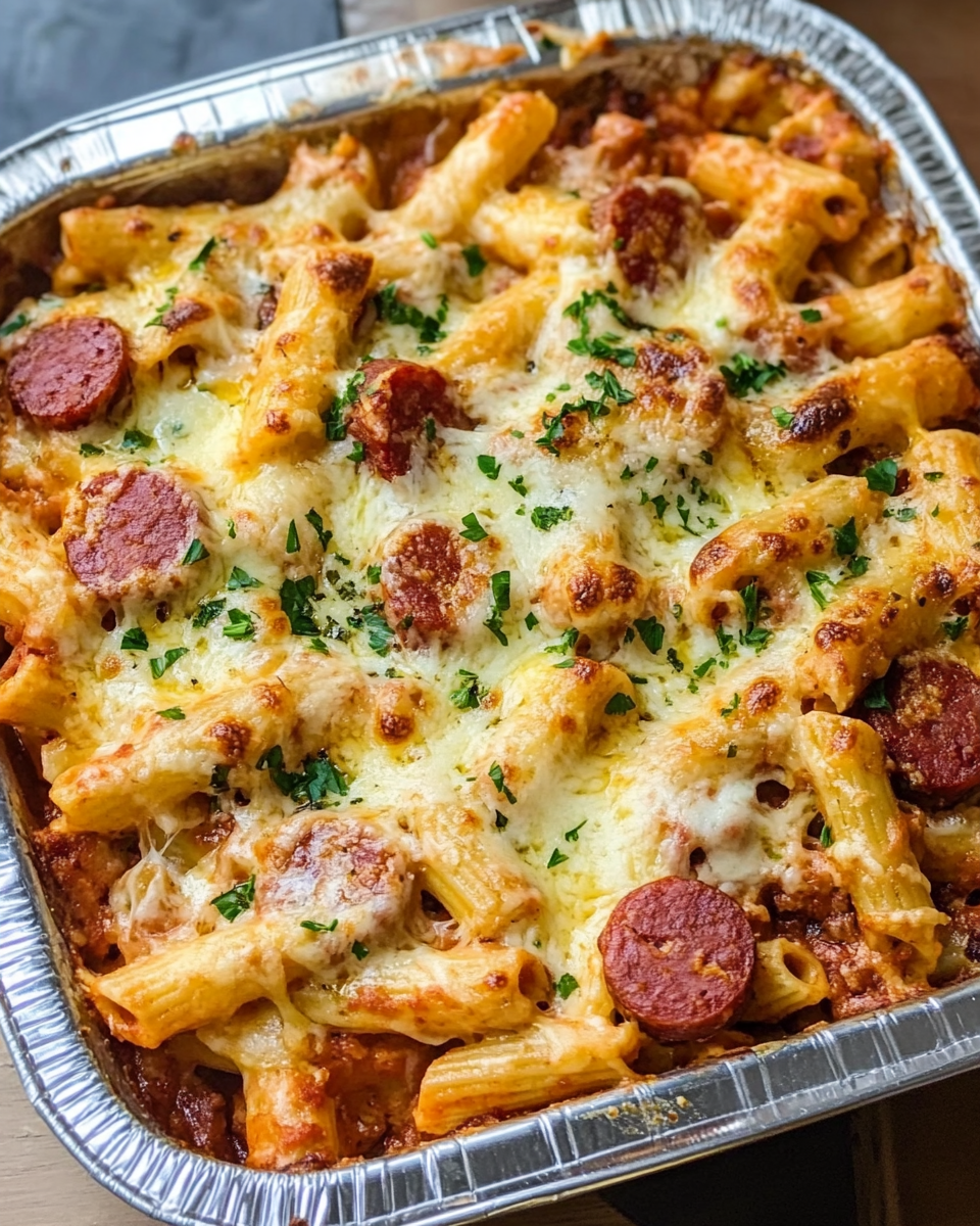 Cheesy Kielbasa Pasta Bake (Family Favorite!)