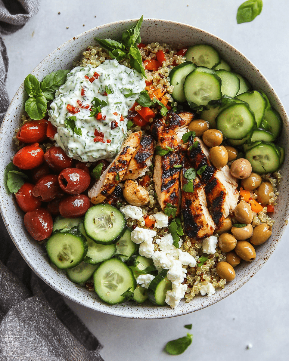 Greek Chicken Power Bowls with Quinoa