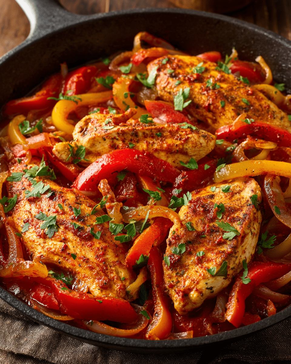 Spicy Banana Pepper Chicken Skillet