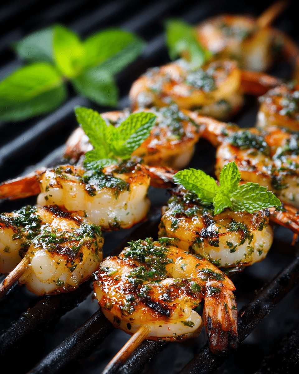 Mint & Lime Shrimp Skewers