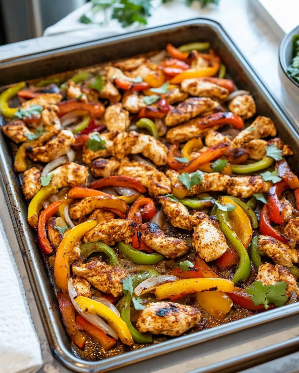 Sheet Pan Chicken Fajitas