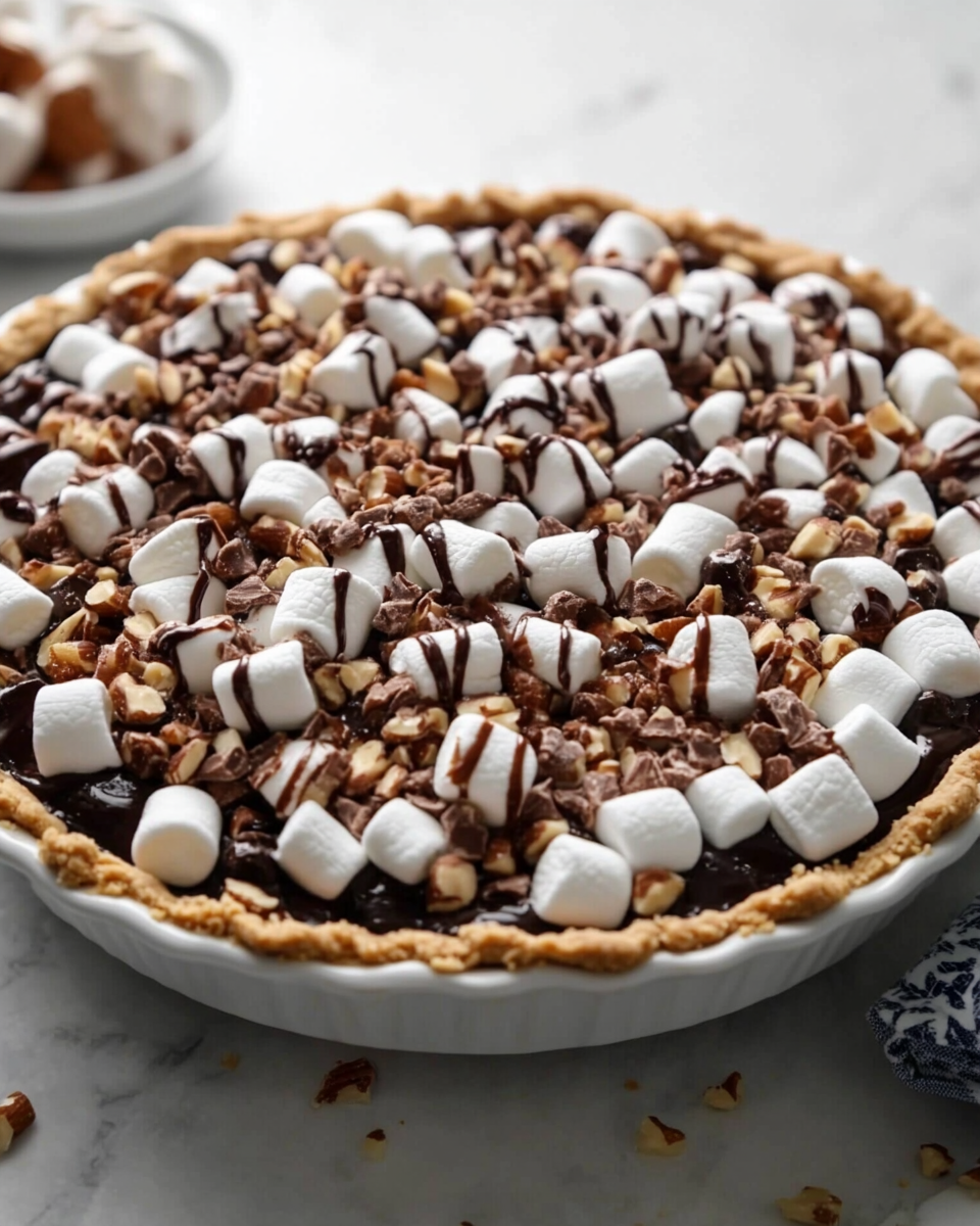 No Bake Rocky Road Pie