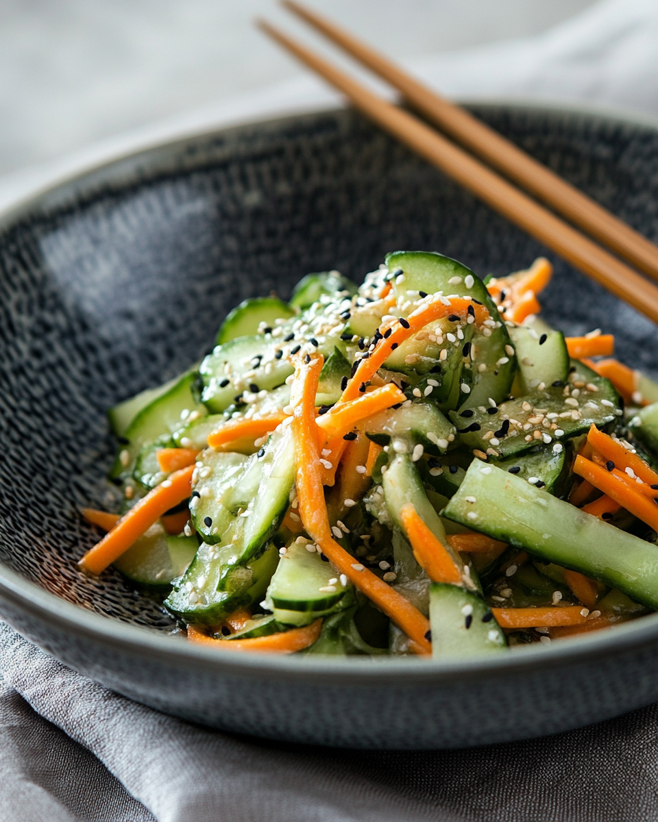 Asian Sesame Cucumber Slaw