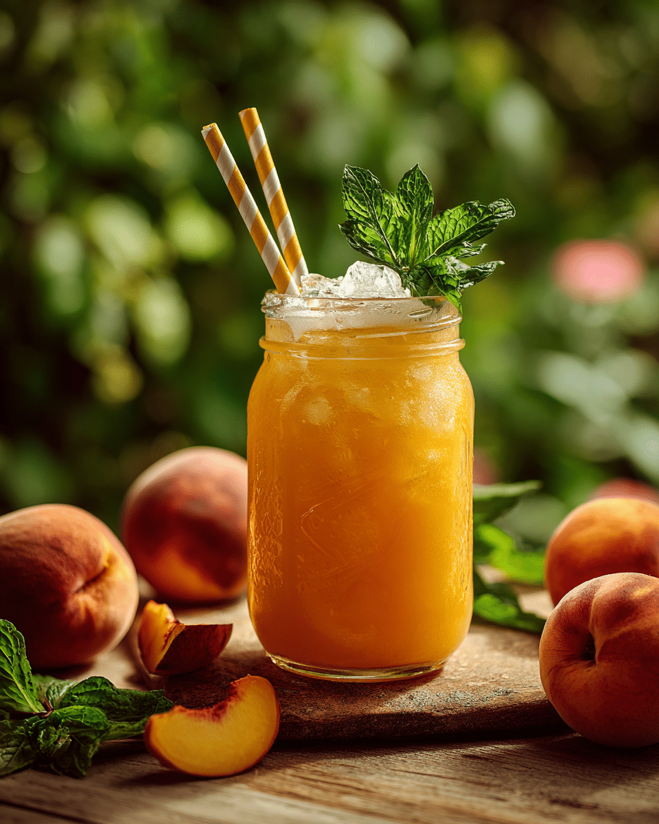 Easy Fresh Peach Lemonade