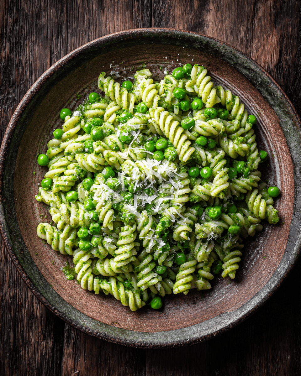Mint Pesto Pasta with Peas
