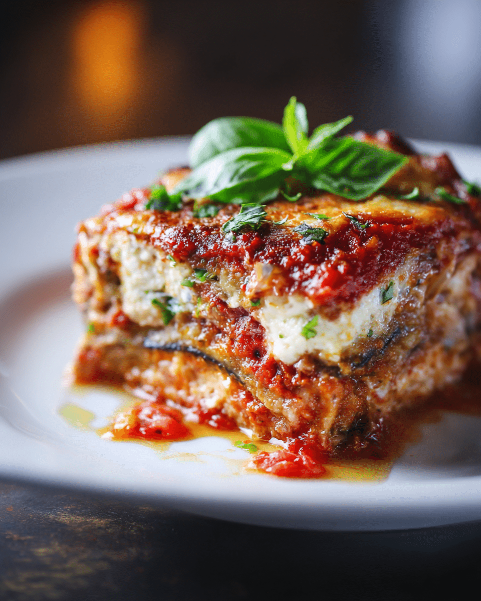 Eggplant Lasagna with Ricotta – No Pasta Needed