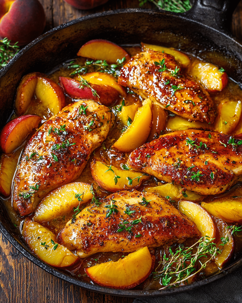 Honey Glazed Peach Chicken