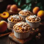 Easy Cinnamon Peach Crumble Cups