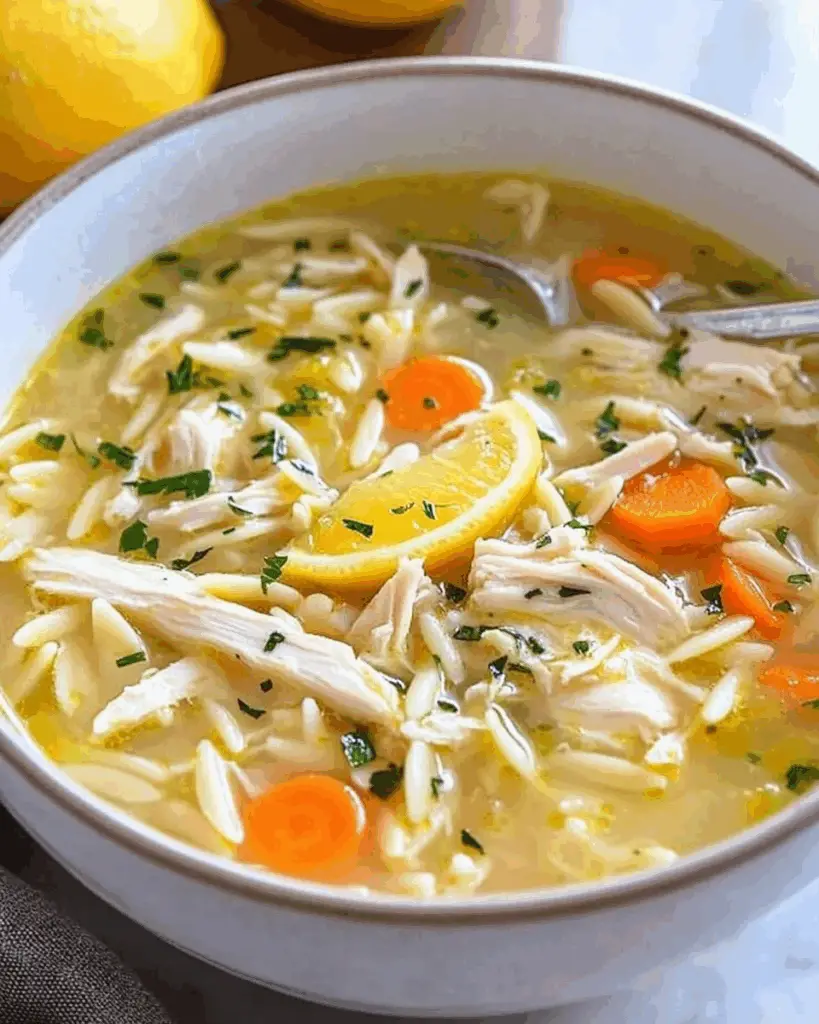 Chicken Lemon Orzo Soup