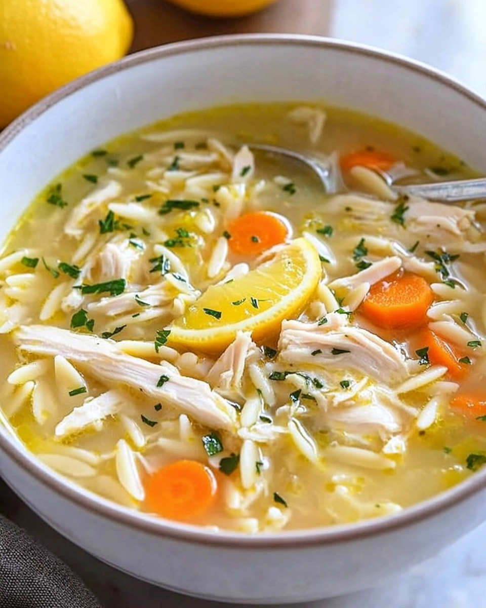 Chicken Lemon Orzo Soup