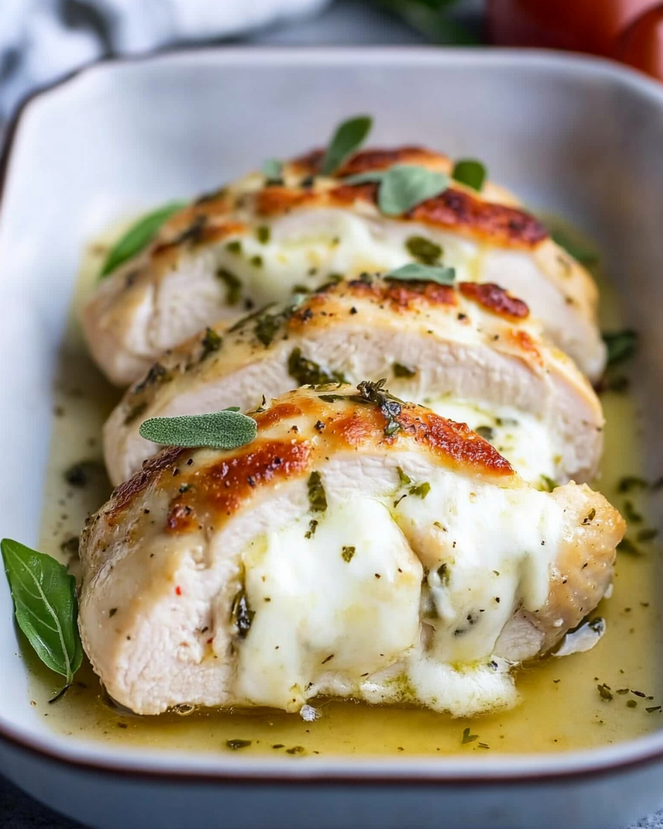 Baked Mozzarella Stuffed Chicken