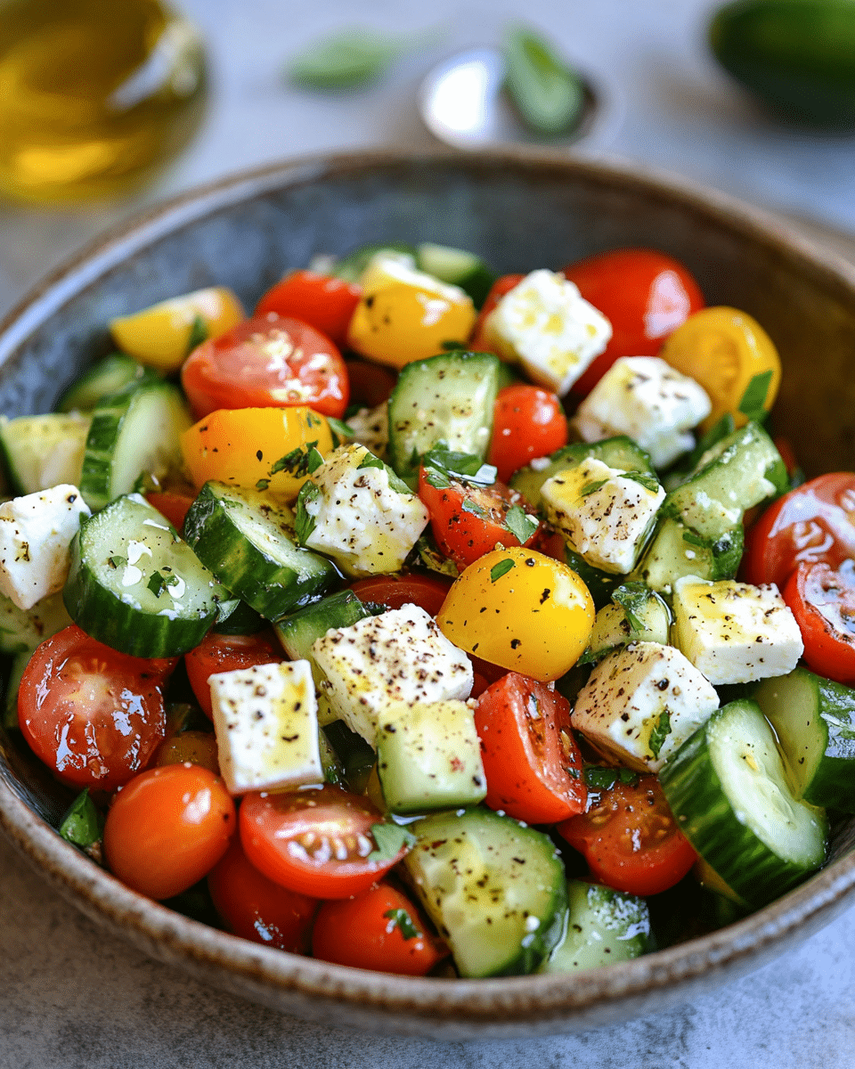 Cucumber Tomato Feta Salad