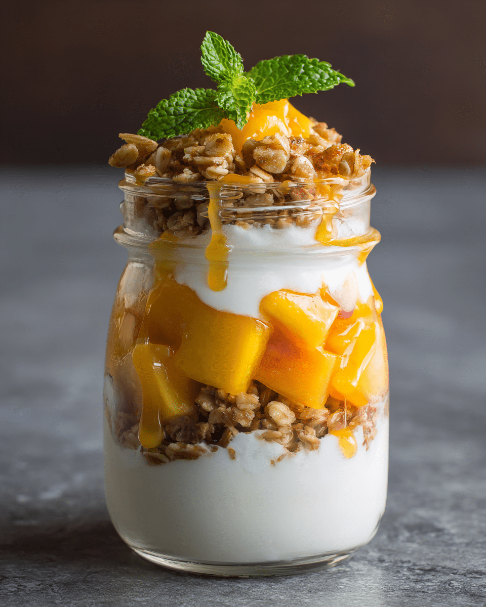 Peach Yogurt Breakfast Parfait