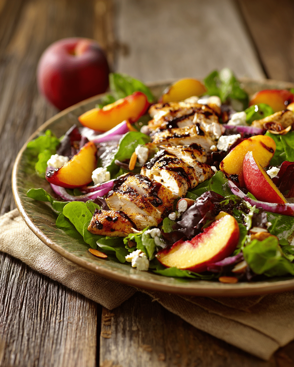 Grilled Peach Chicken Salad