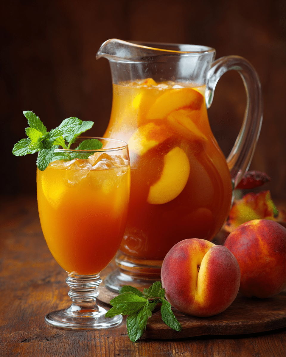 Fresh Peach Iced Tea