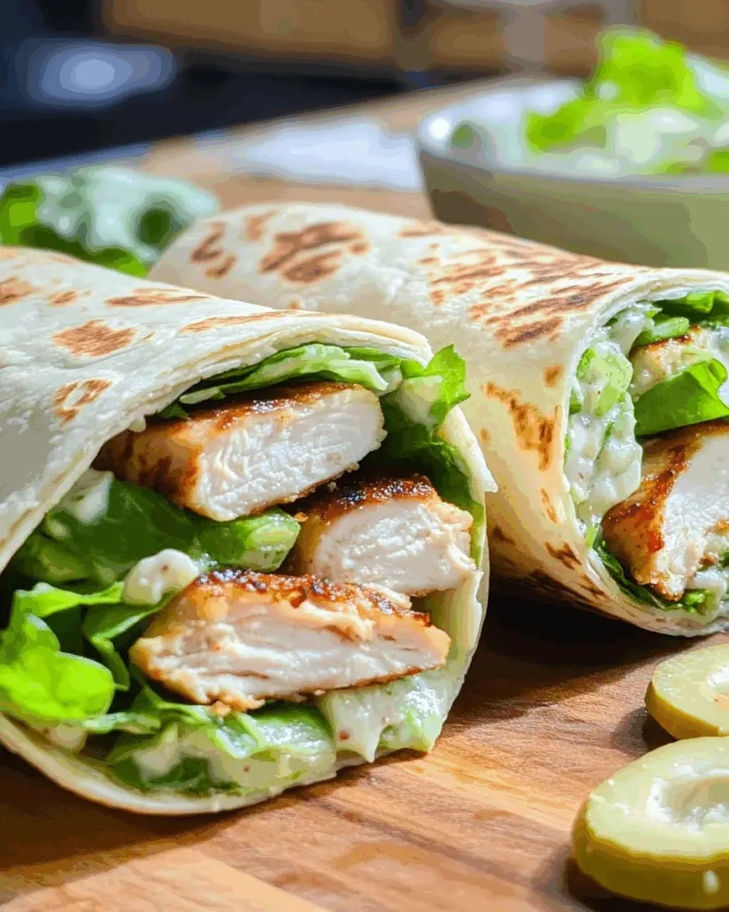 Caesar Salad Wraps with Turkey or Chicken