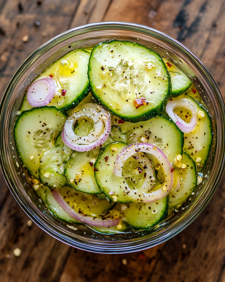 Tangy Vinegar Cucumber Salad