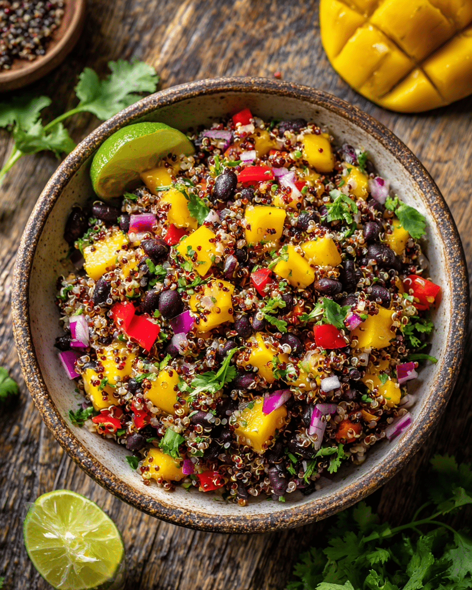 Mango Black Bean Quinoa Salad