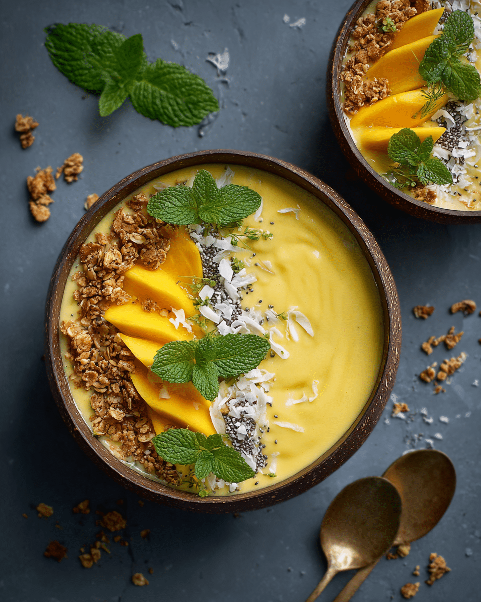 Minty Mango Smoothie Bowl