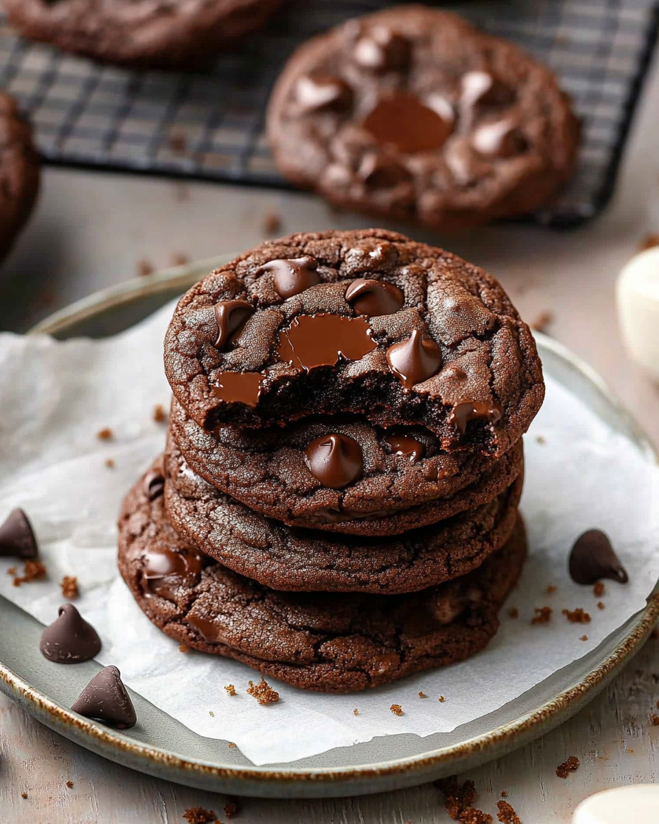 Easy Double Chocolate Chip Cookies