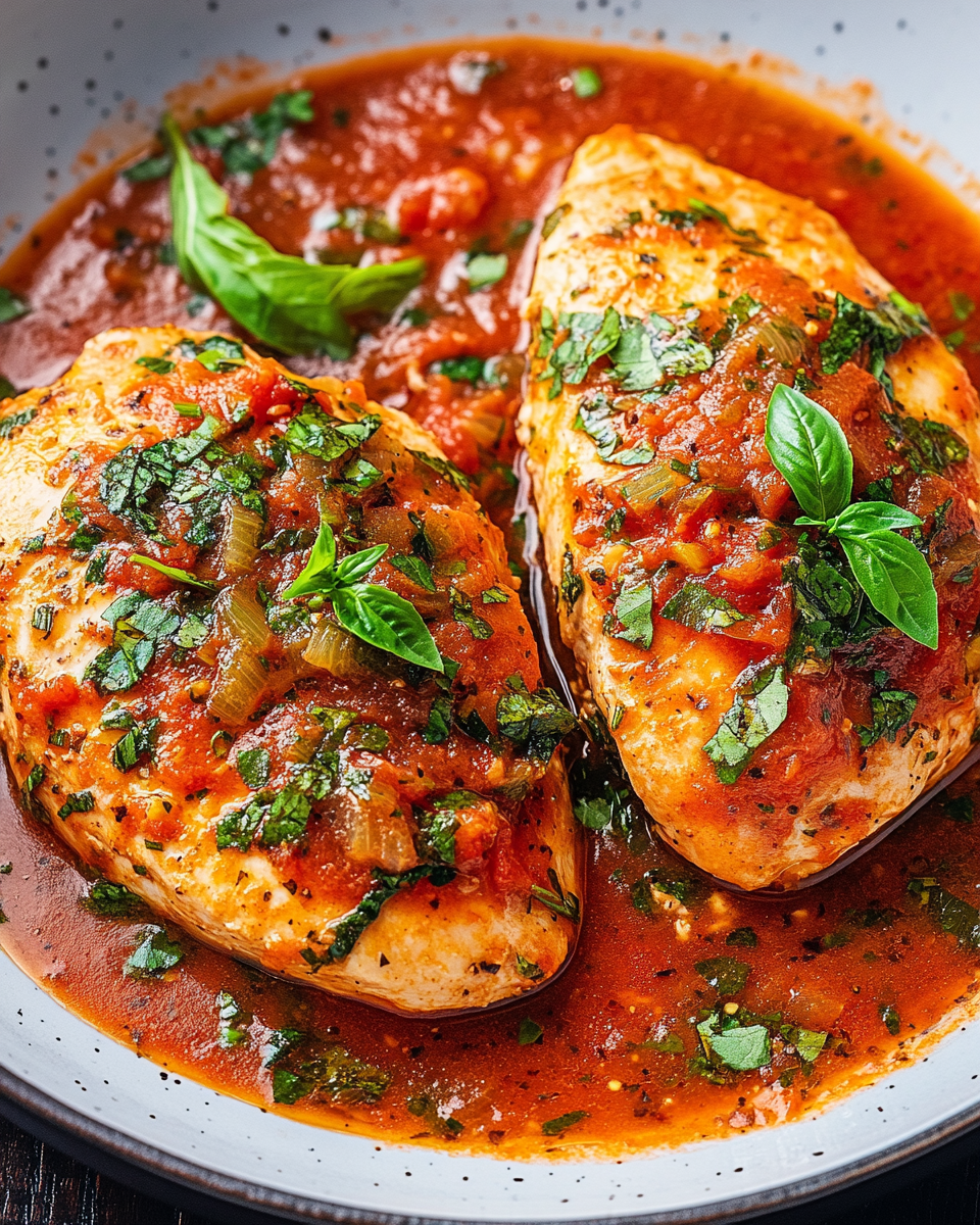 Chicken Breast with Tomato Basil Sauce
