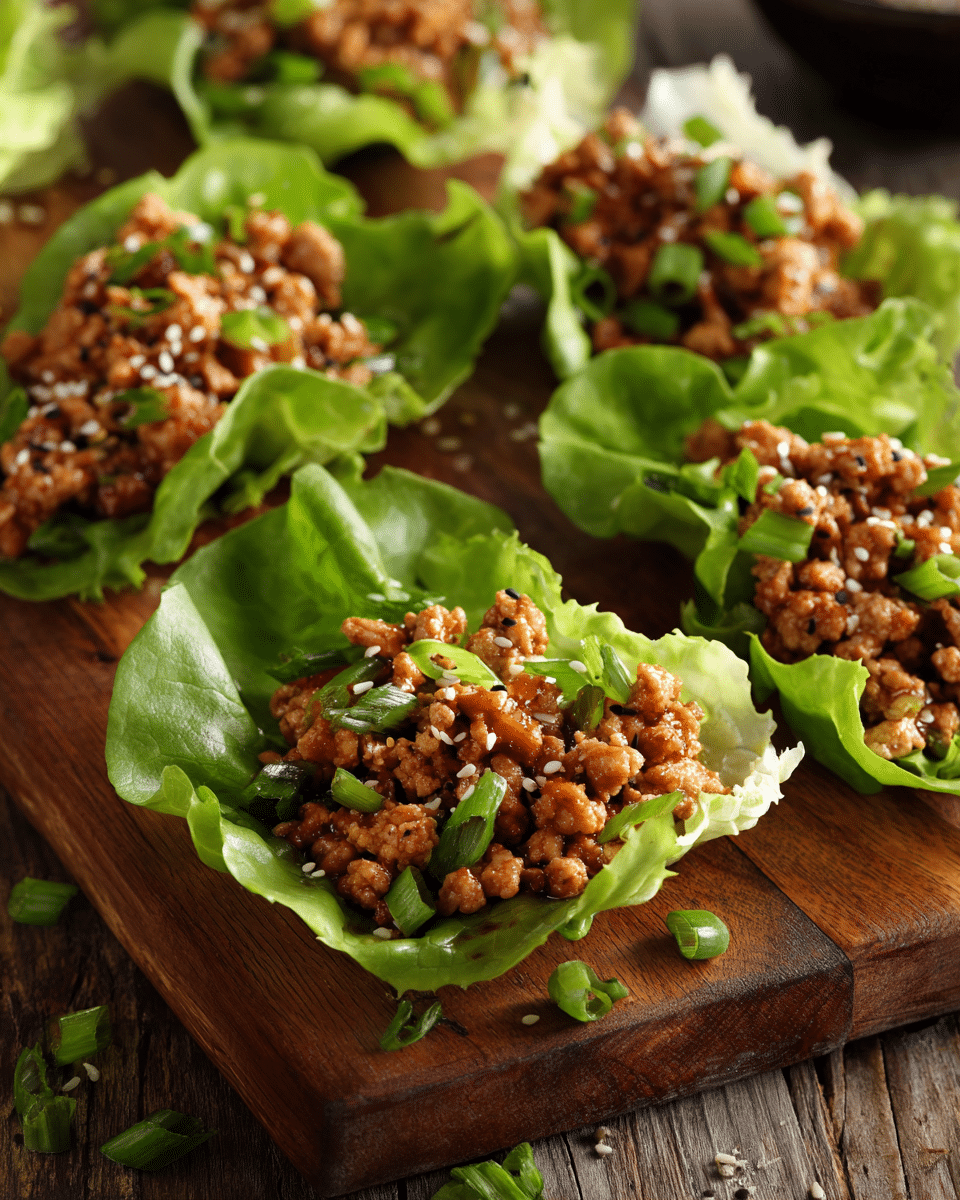 Turkey Lettuce Wraps with Asian Sauce