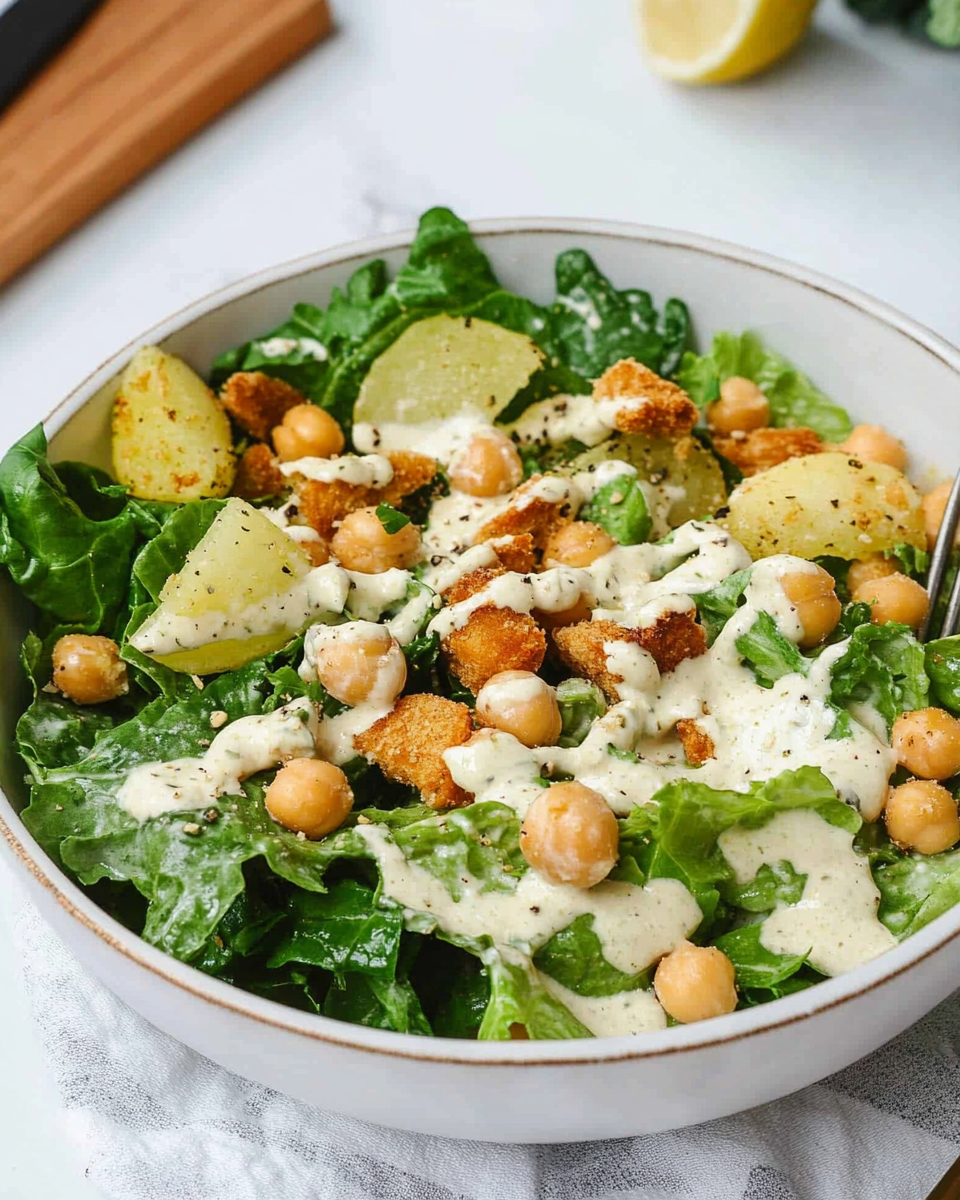 Vegan Caesar Salad with Cashew Dressing