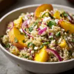 Peach Basil Quinoa Salad