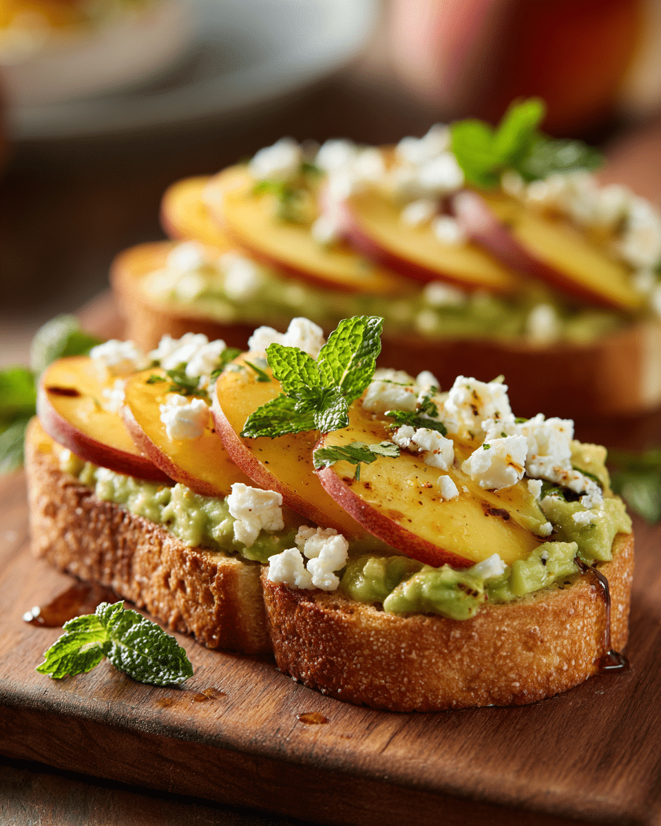 Summer Peach & Avocado Toast
