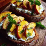 Easy Peaches & Ricotta Toast
