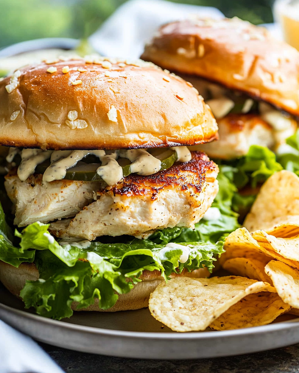 Grilled Chicken Caesar Burgers