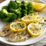 Baked Tilapia with Lemon & Steamed Broccoli – Light & Flavorful Dinner