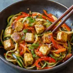 Zucchini Noodle Stir Fry with Tofu