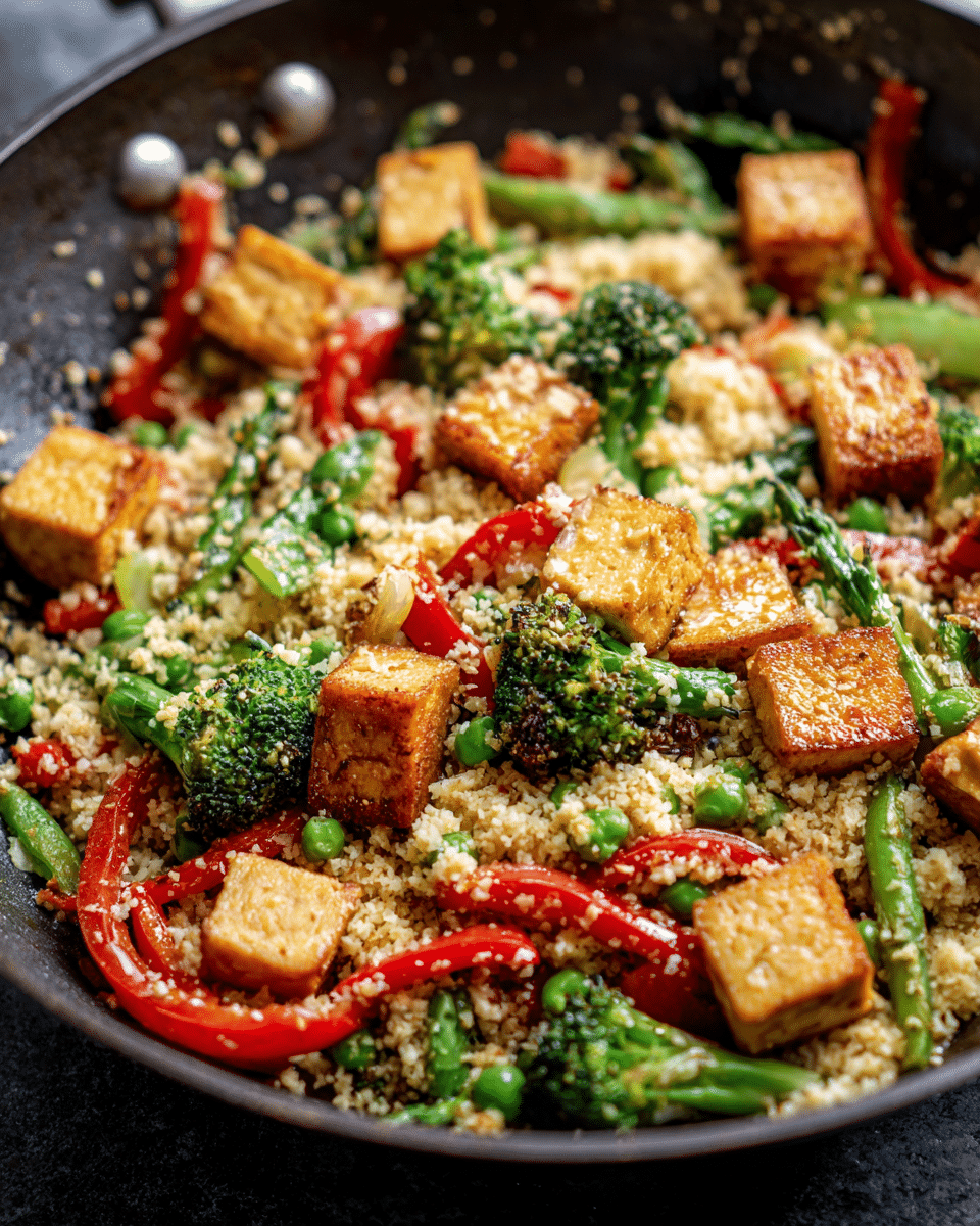 Cauliflower Rice Stir Fry with Tofu