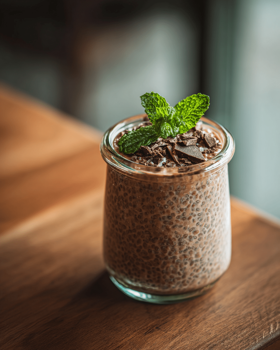 Mint Chocolate Chia Pudding