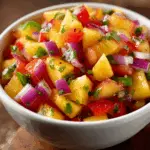 Fresh Peach Salsa with Lime