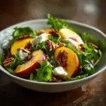 Easy Roasted Peach & Goat Cheese Salad