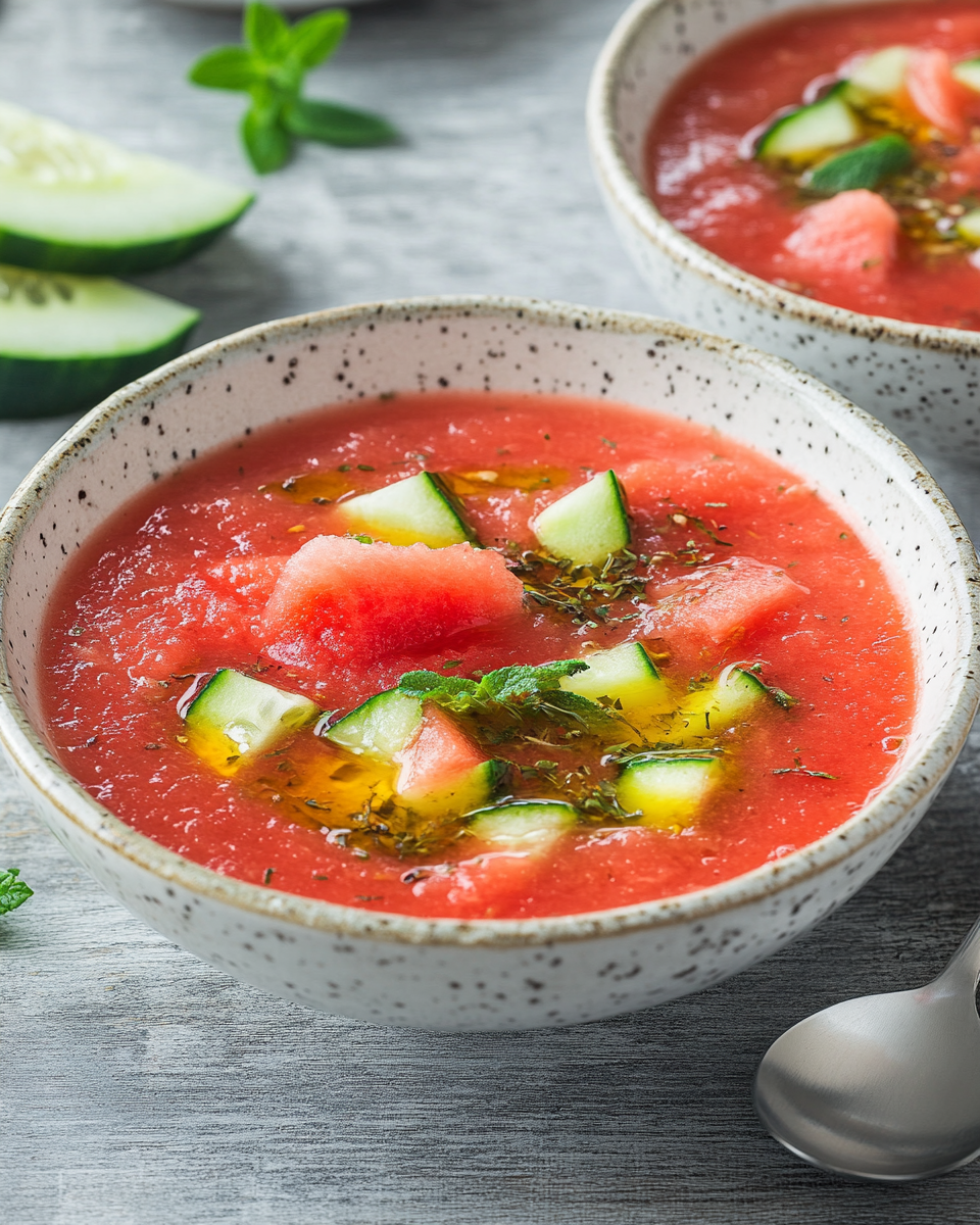 Watermelon Cucumber Gazpacho