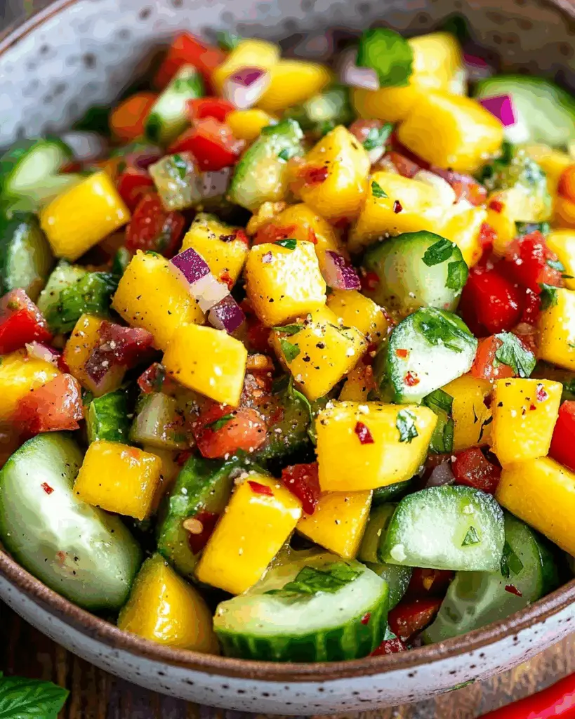 Cucumber Mango Chili Salad