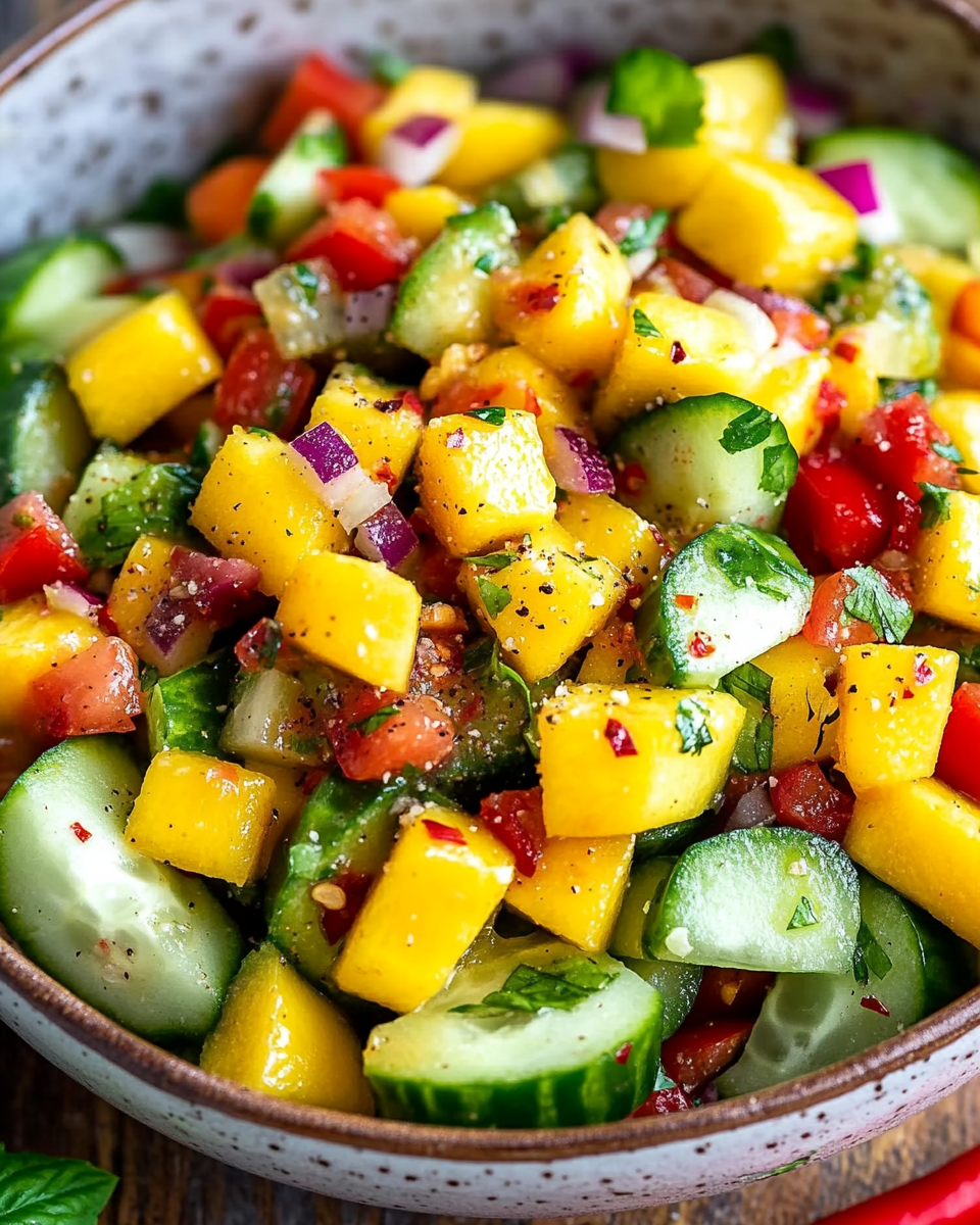 Cucumber Mango Chili Salad