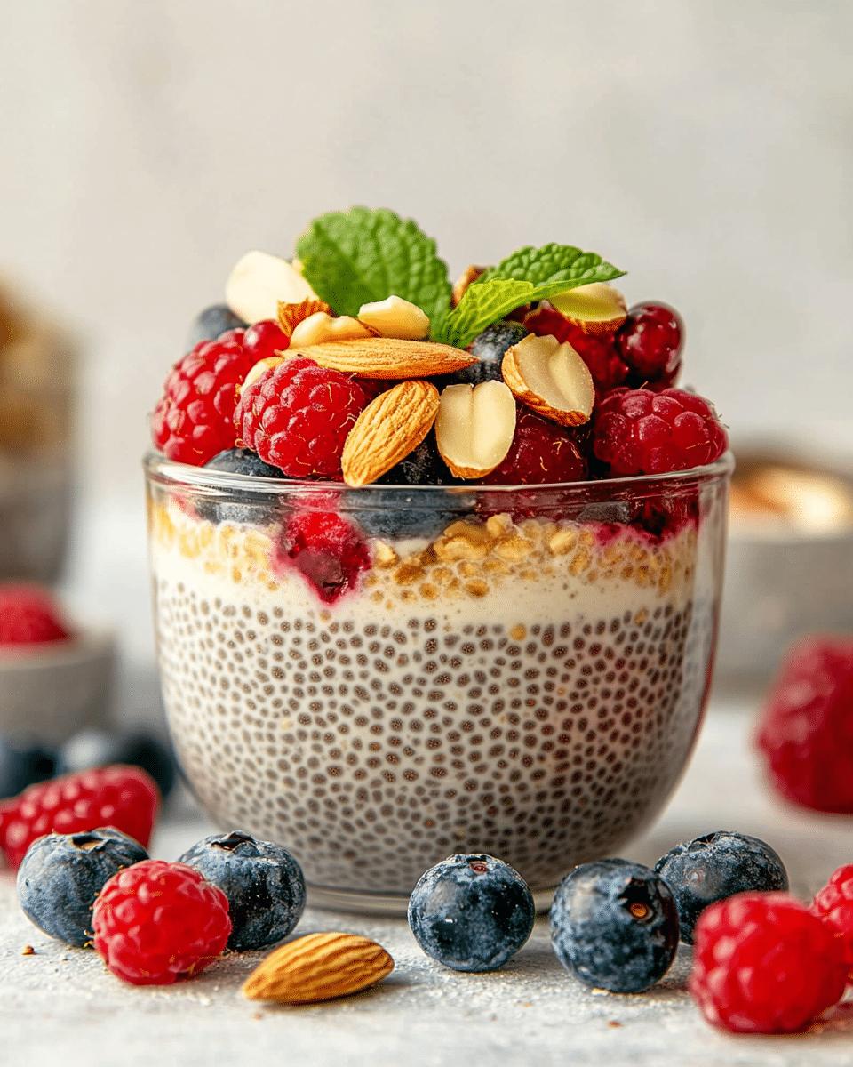 High-Protein Chia Pudding with Berries