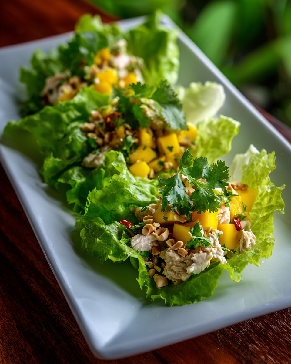 Mango Chicken Lettuce Wraps – Crockpot Chicken