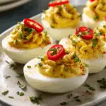 Spicy Banana Pepper Deviled Eggs