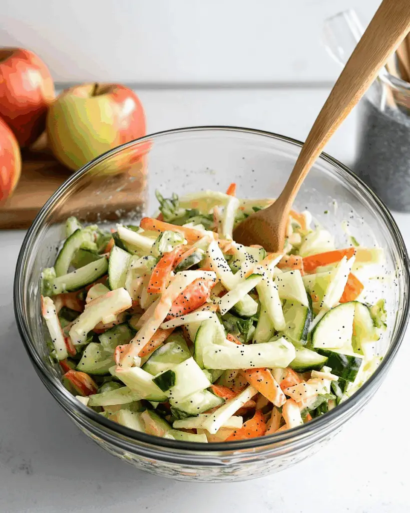 Cucumber Apple Slaw with Poppy Seeds