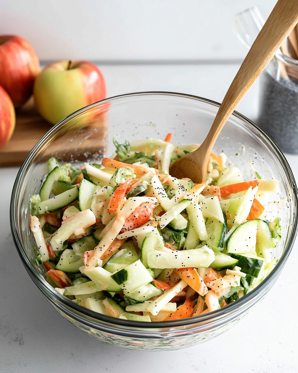 Cucumber Apple Slaw with Poppy Seeds